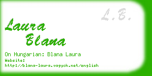 laura blana business card